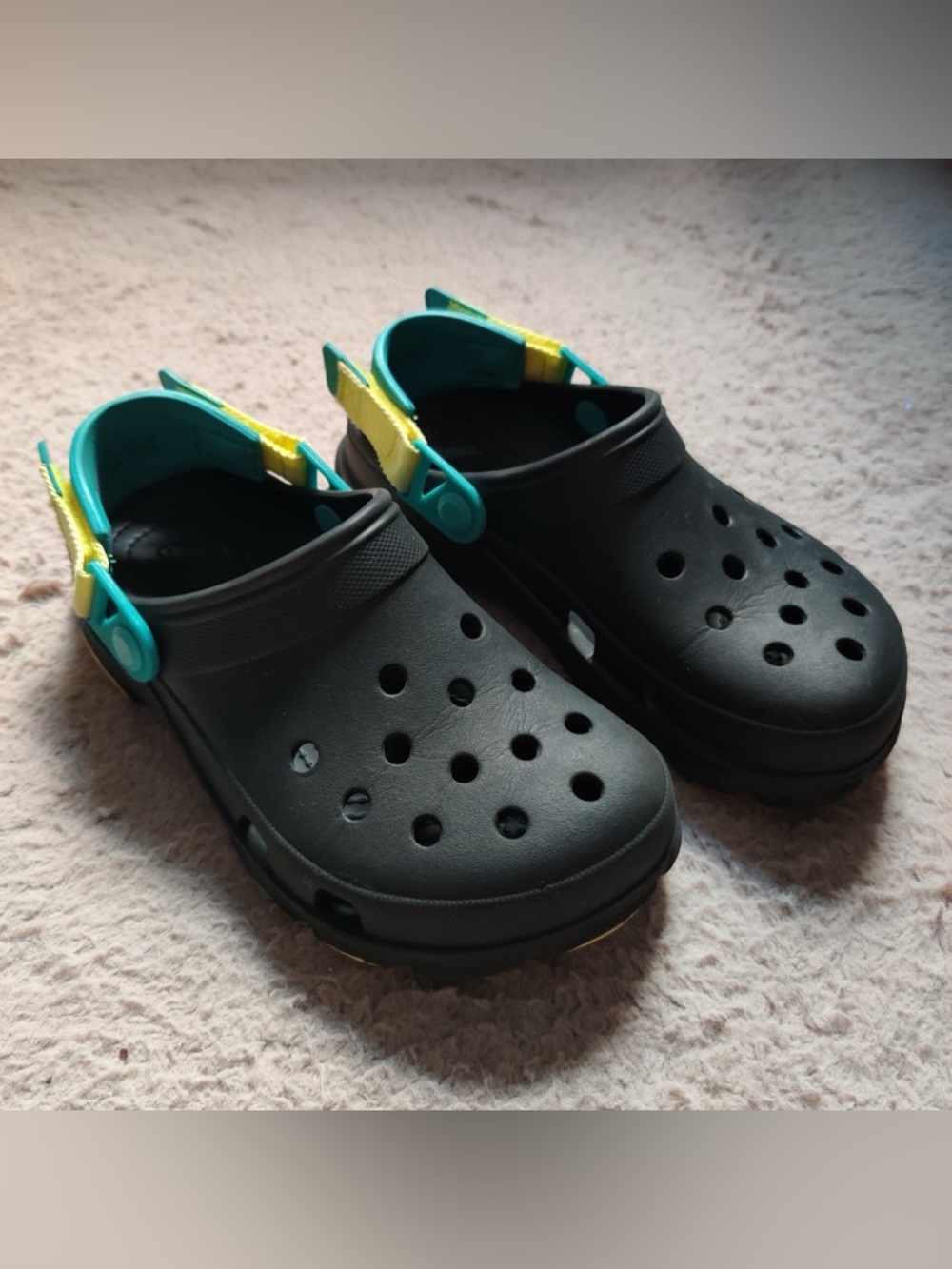 Crocs Comfort Unisex Adult Classic All Terrain Clogs Black Multi Mens 4 Womens 6 - Picture 2 of 9